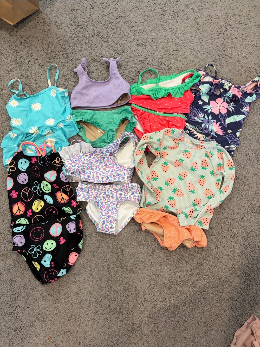 Kids Two-Piece Swimsuit Sets- 7 total